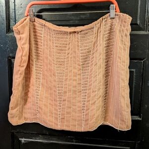 Elegant Tan Mini Skirt